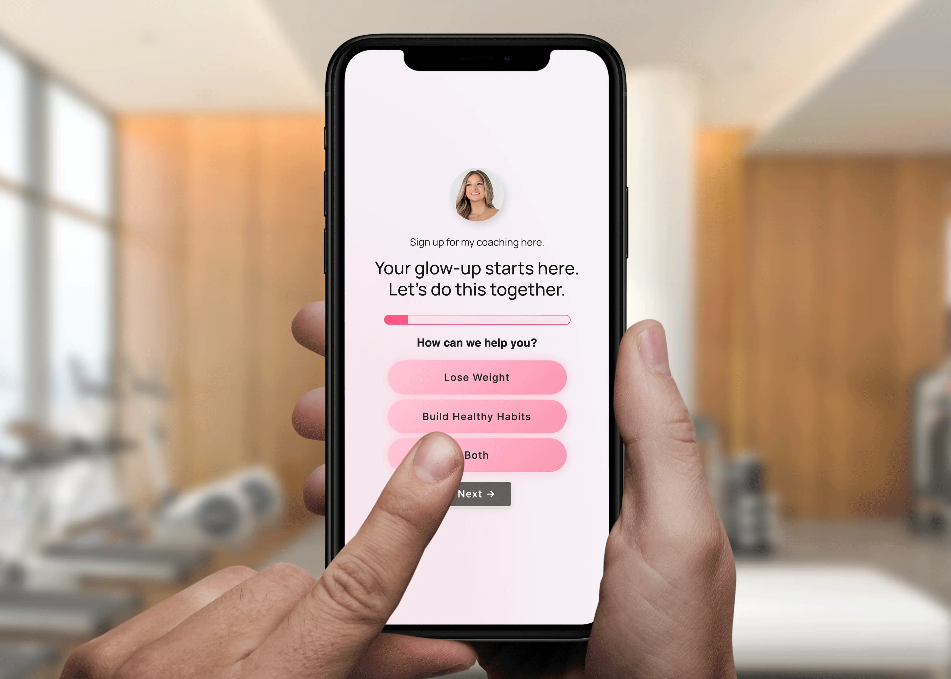 A person filling out Logan Polk's sign up form.